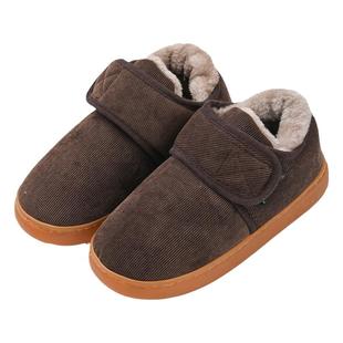 2024冬季新款牛筋底防滑软底保暖棉拖鞋男女中老年包跟大码棉鞋