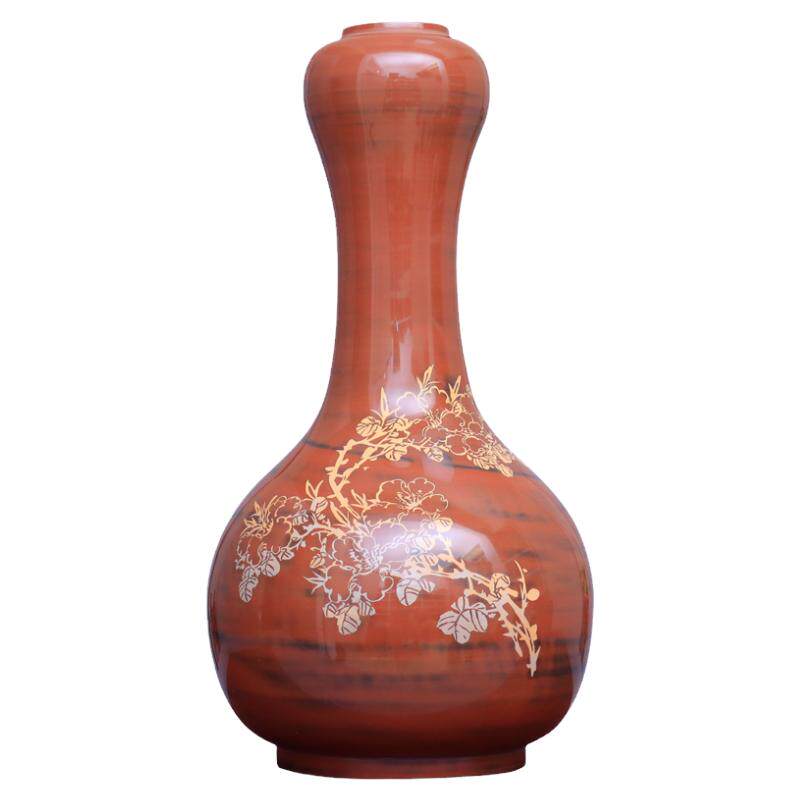 建水紫陶艺术花瓶简约