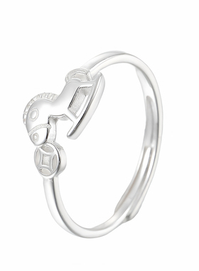 透莎马上有钱925纯银戒指女