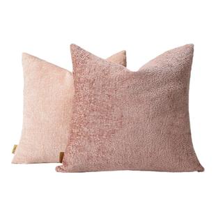 粉色沙发抱枕套不含芯客厅轻奢高级感床头靠背靠垫床上方形靠枕头