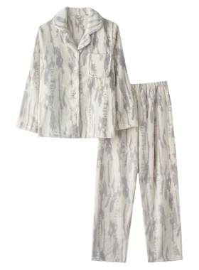情侣法兰绒斑马纹秋冬季家居服