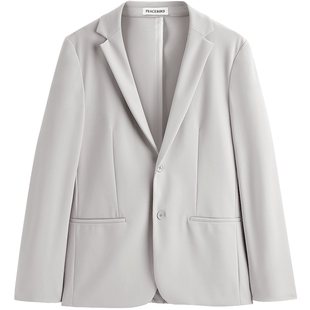 【断码钜惠】太平鸟男装灰色修身西装春季时尚便服B1BAE1X03