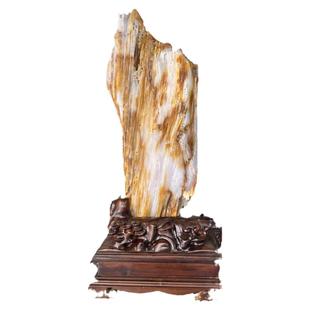 缅甸树化玉奇石摆件开业礼品观赏石木化玉客厅书房镇宅招财树化石