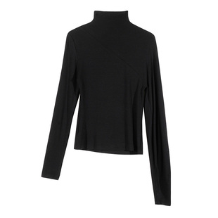 无以幻象 x 陈太太CHENTAITAI   不对称长袖小高领打底衫