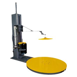 全自动缠绕膜打包机缠膜拉伸电动压顶包装大型工业缠绕机托盘定制