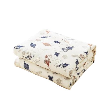 爱贝迪拉纯棉春秋薄款盖毯被子