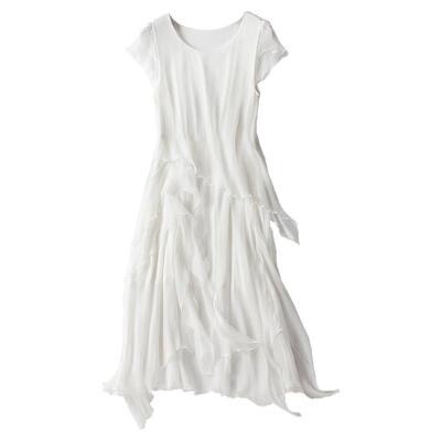 100%桑蚕丝连衣裙女中