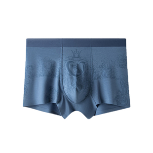 唤醒野兽男士冰丝内裤40支米黄虫草单向导湿7A抑菌健康理疗四角裤