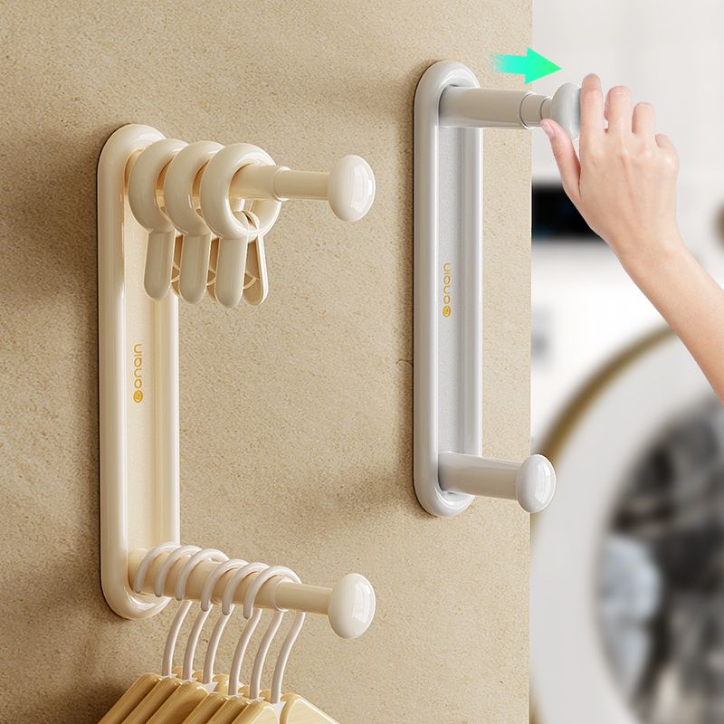 衣架收纳神器免打孔阳台家用壁挂式可伸缩收纳架墙上衣架收纳架子