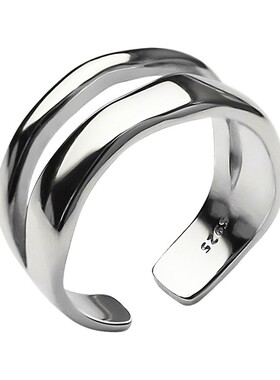 小众设计ins潮冷淡风女开口戒指