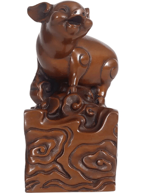 紫铜祥云十二生肖桌面摆件