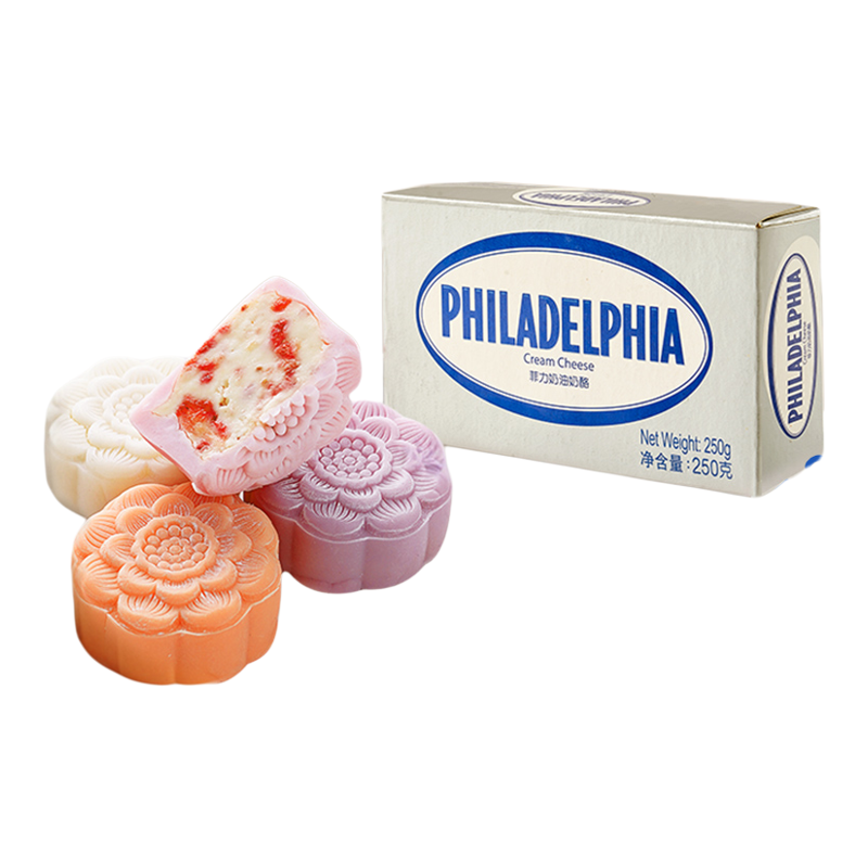 菲力卡夫奶油奶酪250g巴斯卡蛋糕奶酪冰皮月饼烘焙原料甜品专用