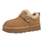 星期六复古加绒厚底雪地靴女2025新款冬季真皮保暖毛毛鞋勃肯棉鞋