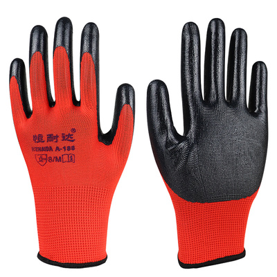 强晟耐油加厚丁腈耐磨劳保手套