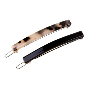 简约碎发卡刘海侧边发夹子少女韩国顶夹进口醋酸黑色一字夹头饰