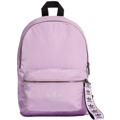 Adidas/阿迪达斯正品三叶草新款女淡紫色经典休闲双肩背包FL9621