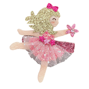 韩国prettyhairpin儿童发饰夏季公主细闪鱼尾长发公主鸭嘴夹发夹