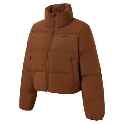 adidas阿迪达斯官方正品女士外套新款短款立领运动羽绒服JW1685