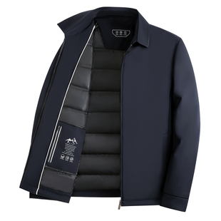 步森轻薄羽绒服男士商务休闲秋冬新款保暖大码白鸭绒夹克行政外套