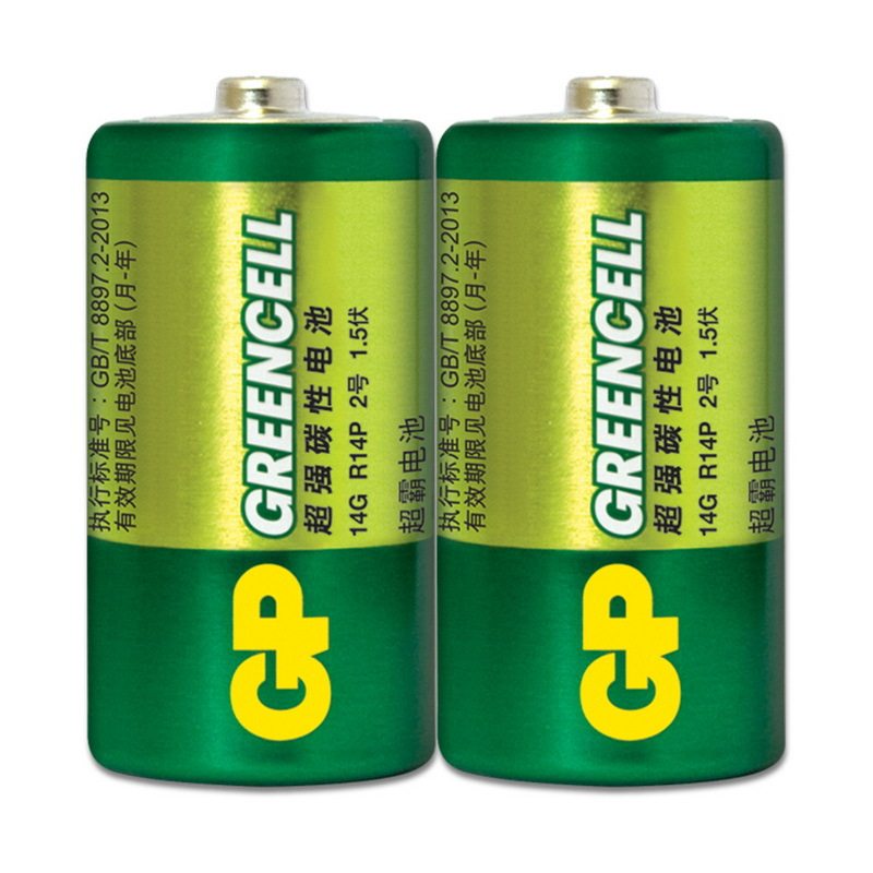 GP超霸2号电池1.5V碳性14g中号C型面包超人费雪玩具lr14电池