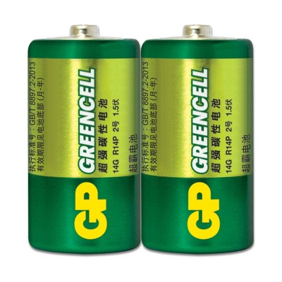 GP超霸2号电池1.5V碳性14g中号C型面包超人费雪玩具lr14电池