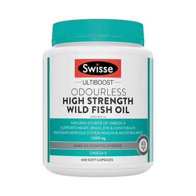 澳洲Swisse斯维诗深海鱼油软胶囊欧米伽3omega3中老年1500mg400粒