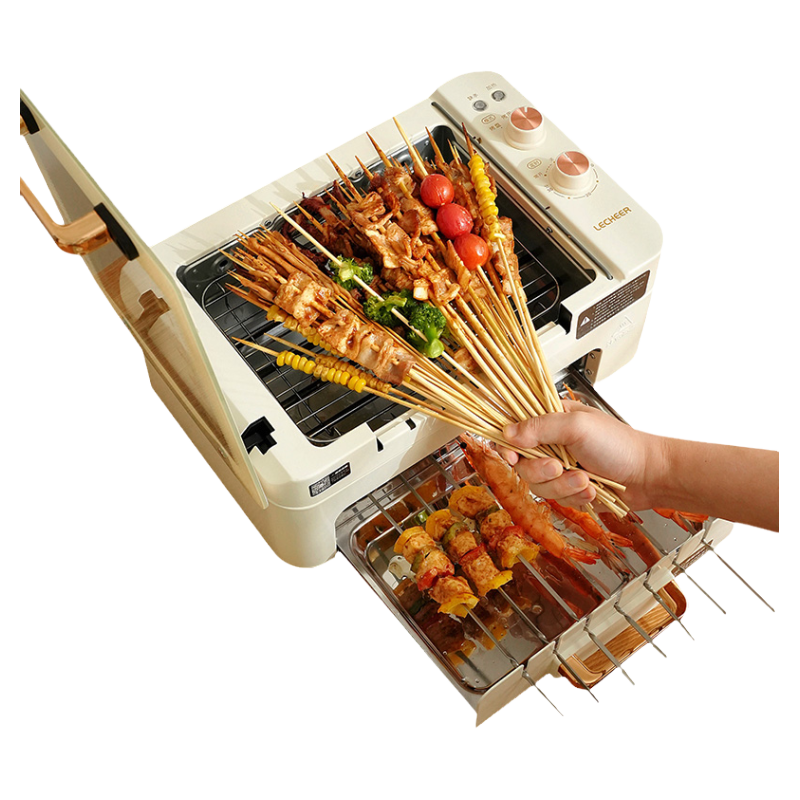 樂串烤串燒烤機(jī)家用烤肉機(jī)自動(dòng)旋轉(zhuǎn)烤肉烤涮一體多功能電烤爐盤鍋