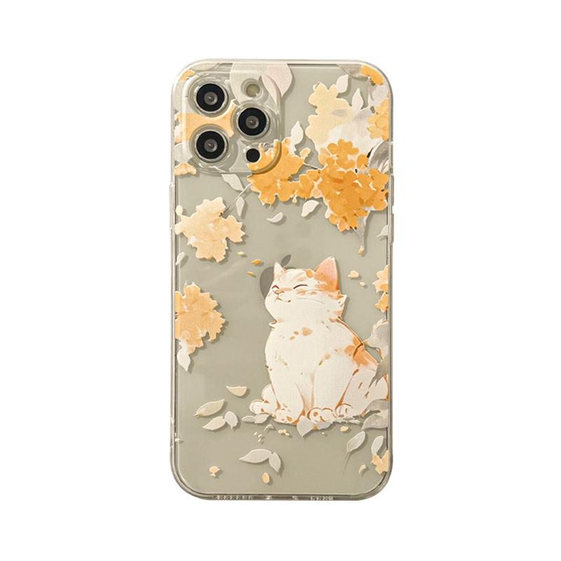 benefit清新桂花可爱猫咪18pro17pro16适用于iphone15promax苹果15PRO手机壳13新款14套12创意11透明xs硅胶xr