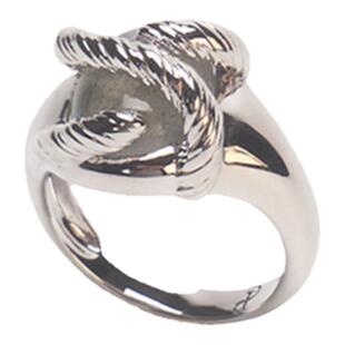 PUPILCASKET 缠绕月光戒 原创月光石立体缠绕质感戒指小众设计