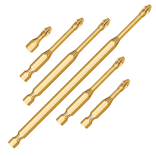 电动批头套装电钻配件螺丝刀披头十字一字梅花内六角异形批嘴S3钢