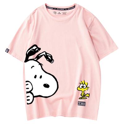 夏季薄款ins潮短袖史努比印花