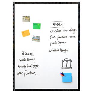 磁博士  双层边框白板墙贴儿童磁力软黑板会议白板办公培训自粘可磁吸写字板家用教学环保大号软白板定制