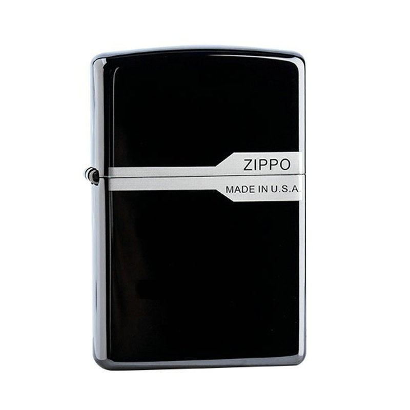 zippo黑冰钛刻字送礼正版打火机