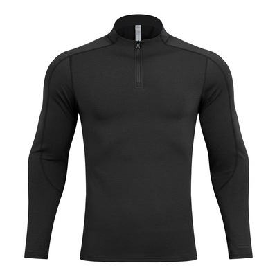 秋冬立领高弹修身跑步健身衣长袖