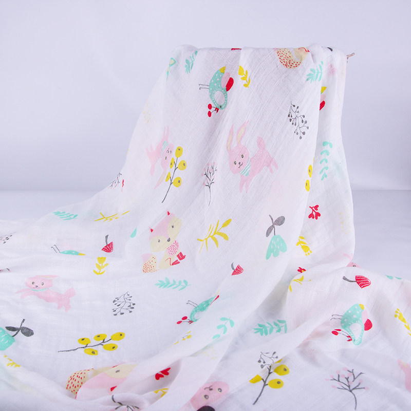 婴儿夏季盖毯超薄款冰丝宝宝竹棉纱布被子儿童竹纤维幼儿园小毯子