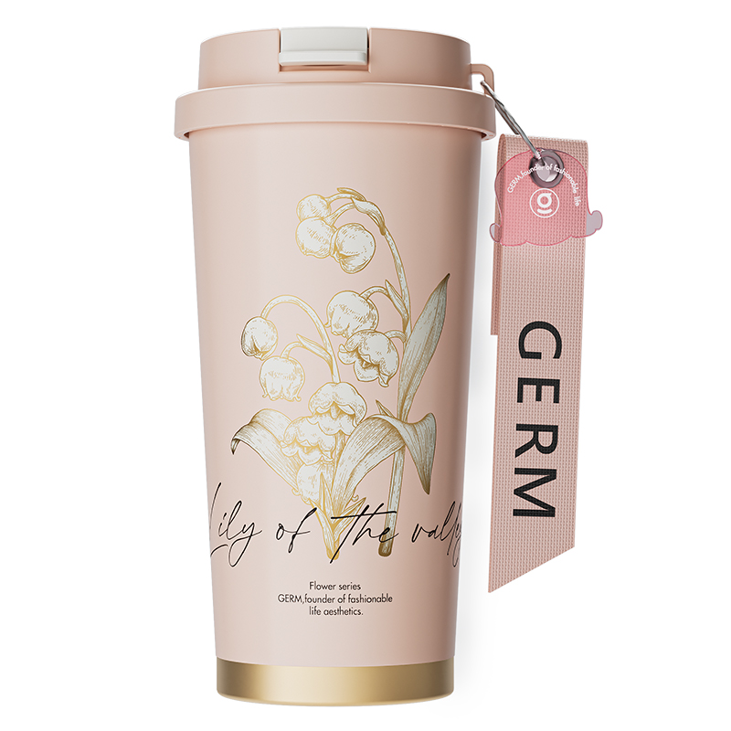 GERM铃兰保温杯女生高颜值闺蜜生日礼物咖啡杯水杯不锈钢便携杯子
