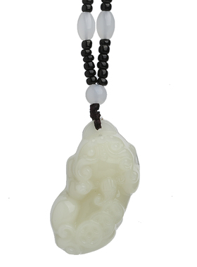 特价白玉貔貅吊坠项链天然新疆和田吊坠貔貅玉吊坠平安福男女情侣