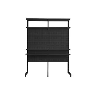 五金少女电竞房间装饰布置桌搭书房书架桌子洞洞板墙面落地置物架