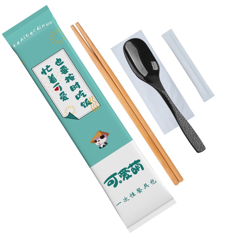 碳化竹筷外包装加厚勺子加硬定制