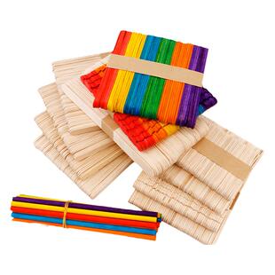 雪糕棒diy手工制作房子冰棒棍模型圆木棒木片雪糕棍木条冰棍棒