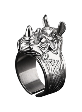 霸气单身戒指男士欧美钛钢食指