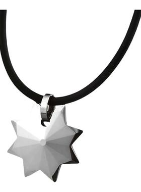 梦克拉钨金吊坠八角星光亮如镜