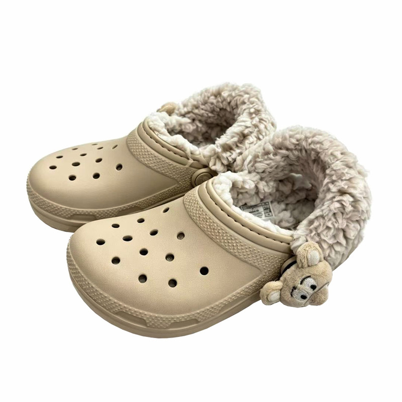卡骆驰经典羊绒暖棉洞洞鞋Crocs