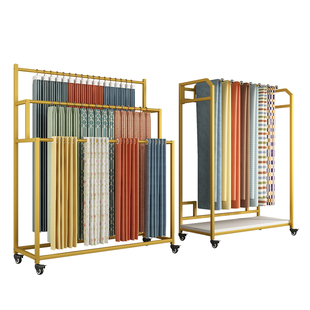 家纺被子展示架夏凉被毛毯展架家纺店货架展示架布料移动展示架