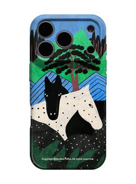 牛马依偎 适用iPhone17苹果16promax手机壳新款外壳15promax抽象独特14pm艺术感小众款13创意ins风12不会撞壳