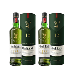 Glenfiddich/格兰菲迪12年双桶苏格兰单一麦芽威士忌700ml礼盒装