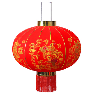 太阳能大灯笼户外防水免插电led红芯炫彩发光电池过新年春节门口