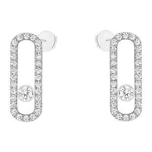 【新年礼物】MESSIKA/梅西卡Move Uno 18K白金玫瑰金钻石密镶耳环