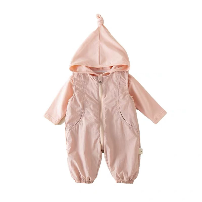 婴儿秋装背带裤套装男宝宝衣服洋气帅气外出服春秋季婴幼儿连体衣