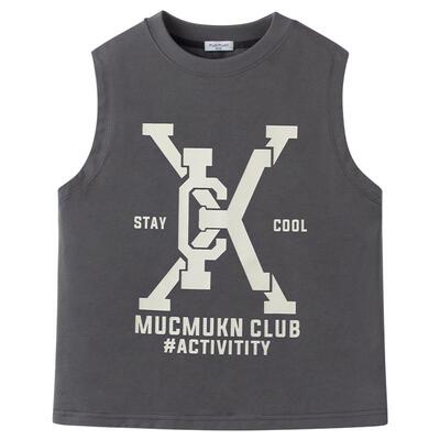 MUCMUKN夏季潮酷印花背心